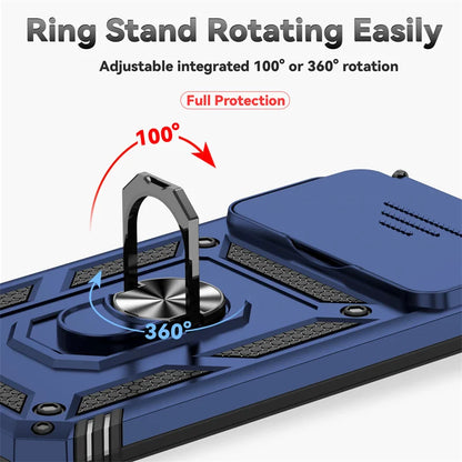 Funda For Xiaomi 15T Pro 5G Case Armor Slide Lens Protect Phone Case For Xiomi 15TPro Xiaomi15T Pro Magnetic Holder Ring Cover