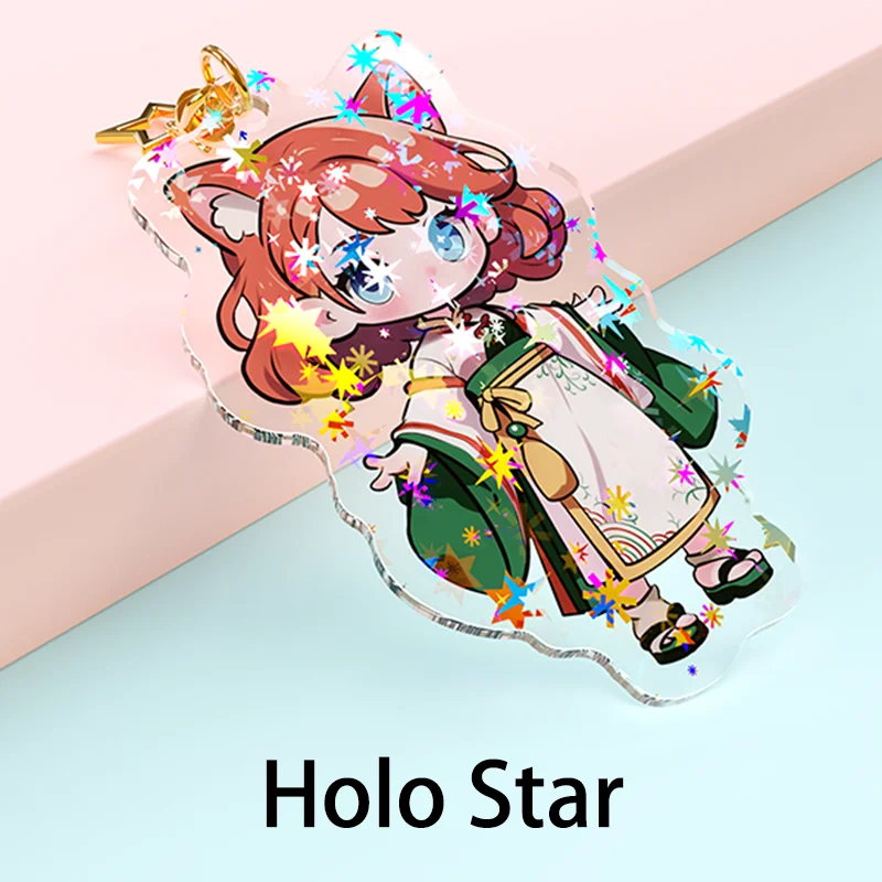 Custom Acrylic Keychains Cartoon Logo Key Chains Photo Customized Anime Charms Hologram Clear Personalized Designer Keychain