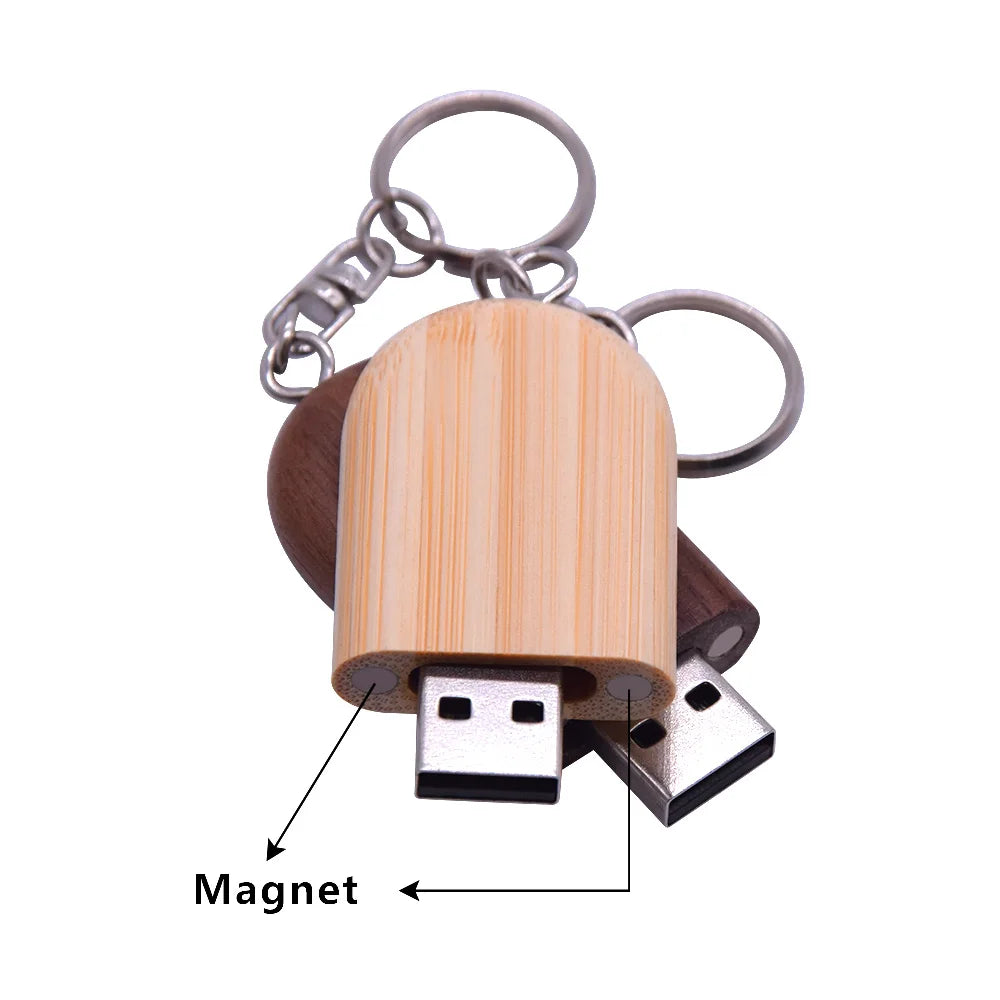 Creative Bamboo and Maple Wood Customize Logo Walnut Pendrive with Key Chain Usb Flash Drive 4GB 8GB 16G 32GB Usb Stick 2.0 Gift