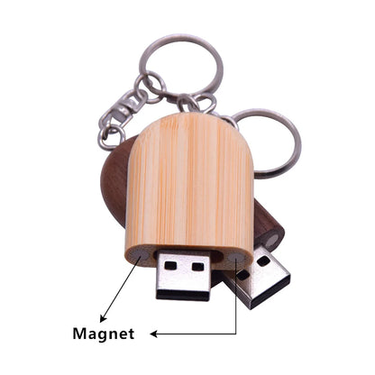 Creative Bamboo and Maple Wood Customize Logo Walnut Pendrive with Key Chain Usb Flash Drive 4GB 8GB 16G 32GB Usb Stick 2.0 Gift
