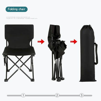 Outdoor Portable Folding Chair Foldable Car Super Durable Material, Integrated Storage Design Convenient to Comfort Camping Gear