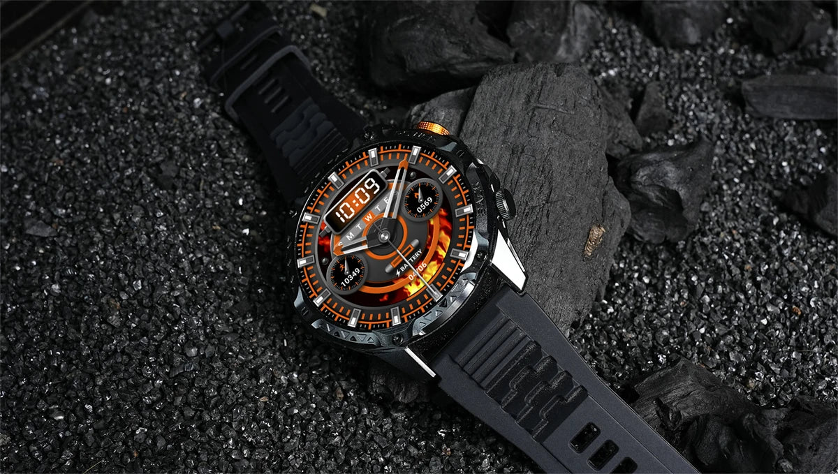 LIGE Nowy wojskowy do T-Rex 3 Ultra Smart Watch Bateria 1000 mAh Wodoodporny IP68 Kompas Latarka Sportowy monitor Smartwatch Mężczyźni