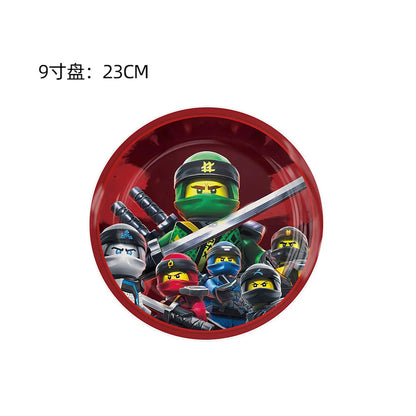 Ninja Birthday Party Decoration Tableware Set Tablecloth Plate Balloon  Cups Napkins Backdrop Banner Cake Toppers Party Supplies