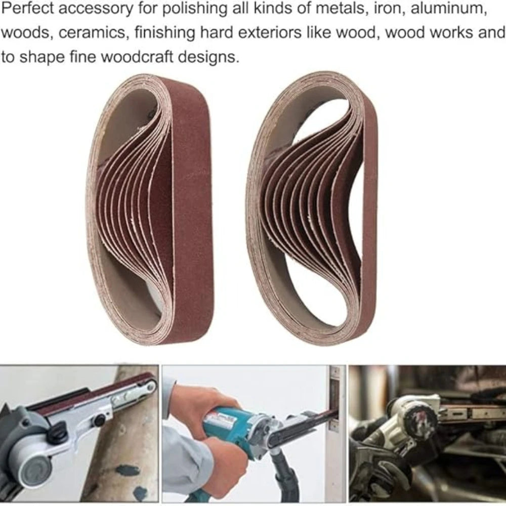 10-120Pcs 330x30mm Belt Sandpaper 40-1000 Grits Wood Soft Metal Polishing Sandpaper Abrasive Bands for Sander Power Tools
