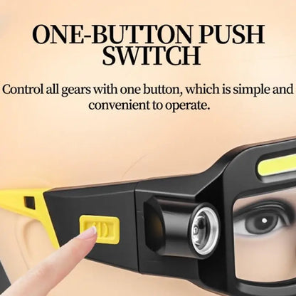 New XTE COB LED Rechargeable Multifunctional Glasses Light Waterproof Free Adjustment Angle Lightweight Glasses Lamp