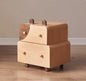 E2022 Beech Wood 2 Drawer Cartoon Kid Bedstand Children Nightstand Boy Bedside Table Girl Night Tables