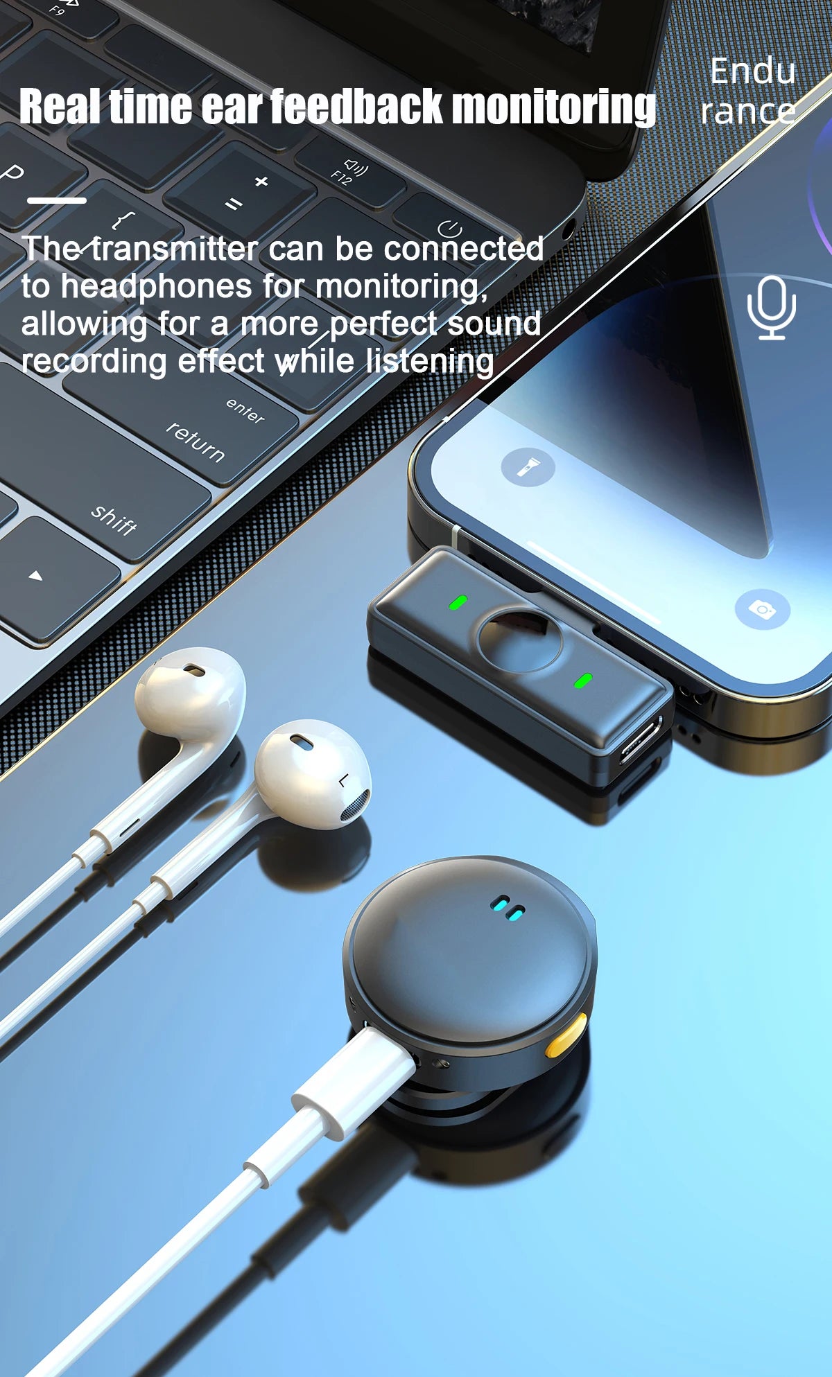 Dual Wireless Lavalier Lapel Professional Microphone Buttonhole Tie Mic Mini For iPhone Android Cell Mobile Phone PC Audio Micro