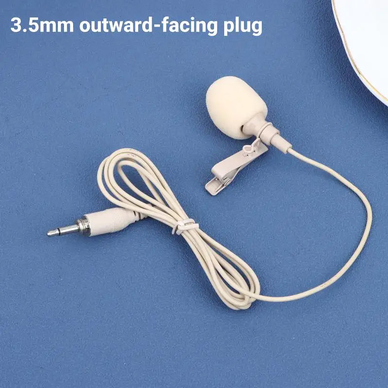 Microphone 80-20KHZ ZL-F1720 S/A/B/C/D Beige Lapel Clip Mic With 2pcs Cover Microphone Replace Accessories