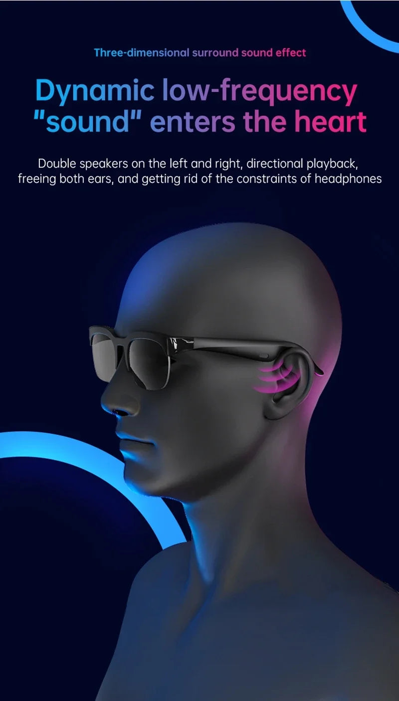 Lenovo XG89 AI Smart Translator Sunglasses Bluetooth 110+ Languages UV400 Real-time Translation Hands-free Calls Travel