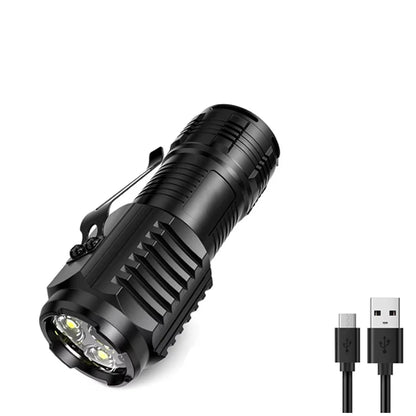 900000LM Powerful LED Flashlight Type-c Rechargeable Zoom Torch with Digital Display Handheld Flashlights for Camping Hiking