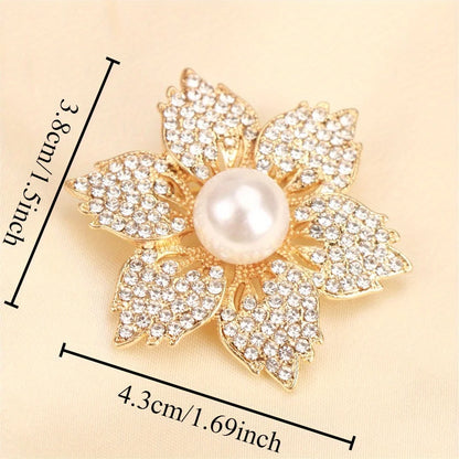 Baroque Luxury Beautiful Openwork Floral Design Brooch for Men and Women, Jewelry Accessories, Wedding Holiday Party Gift