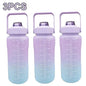 Water Bottle 2 Liter Stay Hydrated Motivated Leakproof Plastic Sport Bottle Reminder Times Sports Outdoor Fitness Office Indoor