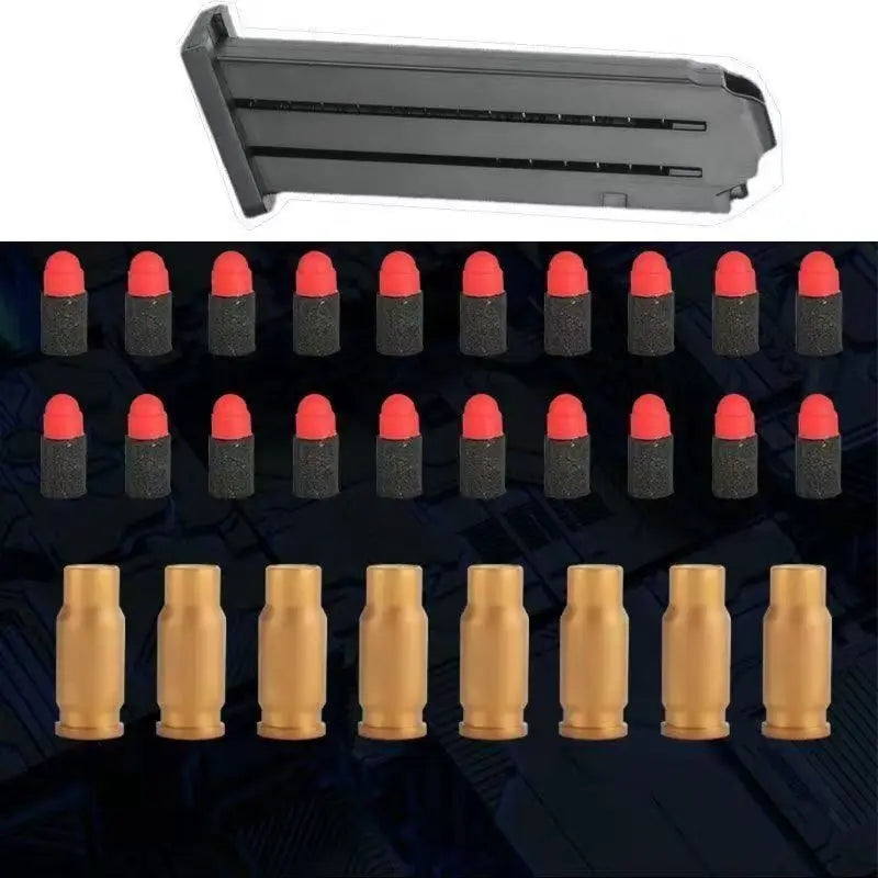 Newest 18 Shell Ejecting Pistol Soft Bullet Toy Gun Children Armas Shoot Outdoor Game Boys Gift