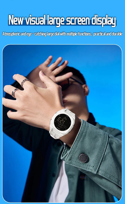 SANDA Digital Watch Multi-function Alarm Clock Luminous Waterproof Silicone Wristwatch Casual Students Electronic Watches