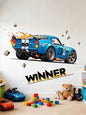 Children's Room Wall Decor Racing Stickers PVC Self-Adhesive Car Decals for Bedroom Closet Door Beautification