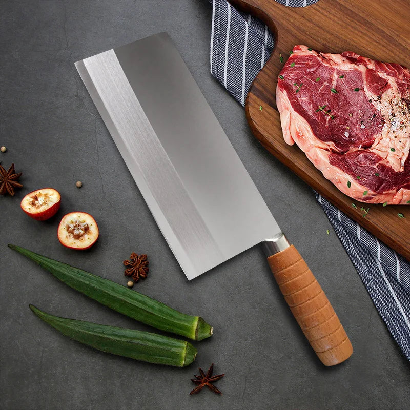 Handmade Forged Chinese Cleaver Knife Ultra Sharp Slicing Filleting Knives Chef Knife for Meat Vegetable Kitchen Cooking Tools