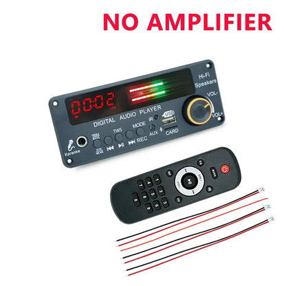 KEBIDU 200W Amplifier Bluetooth 5.3 MP3 Decoder Board Hands-free Car Wireless MP3 Player Mic USB TF FM Radio TWS Music Player