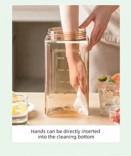 2.3/3.5l Refrigerator Cold Water Bottle With Faucet Large Iced Beverage Dispenser Beverage Juice Dispenser Kitchen Drinkware