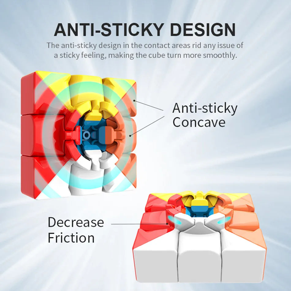 MoYu MeiLong 3x3x3 Stickerless Magic Cubes Speed Puzzle Cubo Magico Adult Toys Game Birthday Christmas Gifts For Children