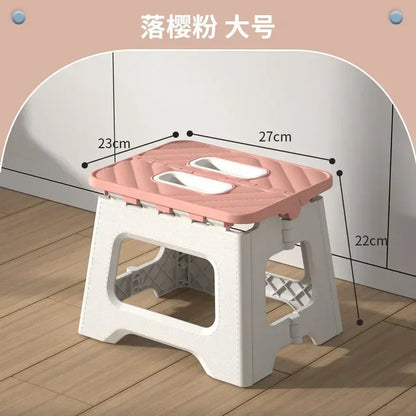 Popular Home Folding Stool Thickened Folding Stool Mini Portable Outdoor Picnic Camping Chair Portable Bench Train Mat Stool