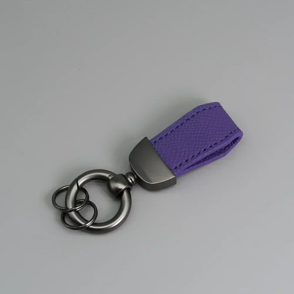 Short Lovely Leather Keychain Vintage Personalized Keyring Custom Logo Name Car Key Holder Chain Laser Engrave Women Charm Gift