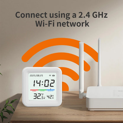 Tuya Temperature And Humidity Sensor 2.4G WiFi Smart Life App Remote Detecte Support Alexa Google Home