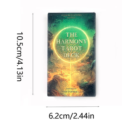 The Harmony Tarot Deck A 78PCS Cards Deck Fate Divination Table Games, Family Party Entertainment Game Tools