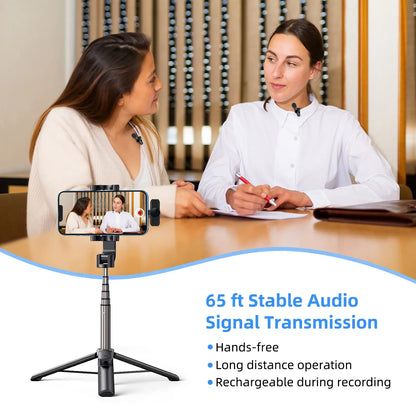 2.4G Wireless Lavalier Microphone Noise Cancelling Audio Video Recording for iPhone/iPad/Android/Xiaomi/Samsung Live Game Mic