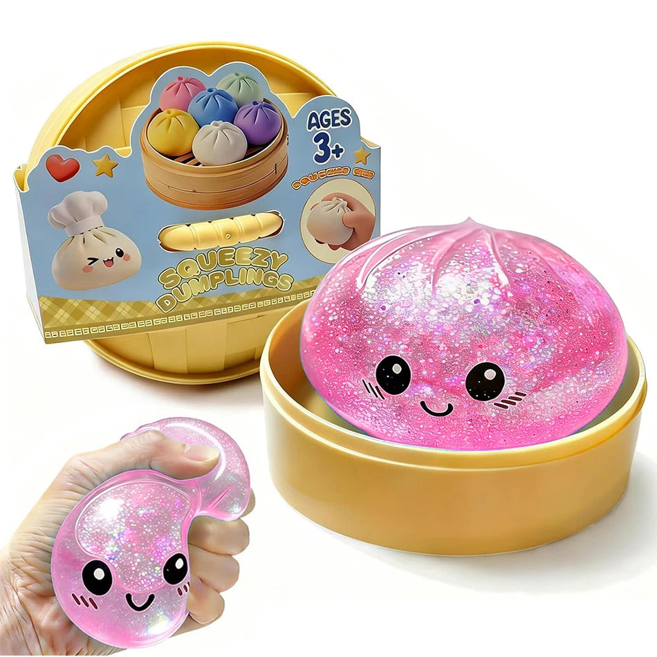 Colorful Glitter Dumpling Blind Box Squishy Relaxing Relieve Anxiety Antistress Enhance Happiness Rebound Squeeze Reliever Toy