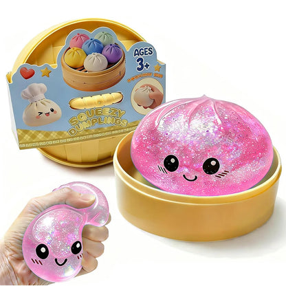 Colorful Glitter Dumpling Blind Box Squishy Relaxing Relieve Anxiety Antistress Enhance Happiness Rebound Squeeze Reliever Toy
