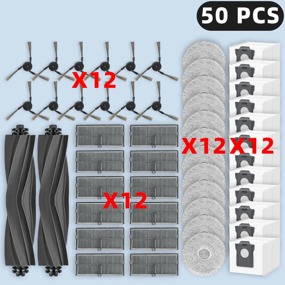 Compatible For (Dreame L10s Ultra Gen 3, L40 Ultra Gen2, L50 Ultra AE / CE, X40 Ultra Complete) Parts Brush Filter Mop Dust Bag