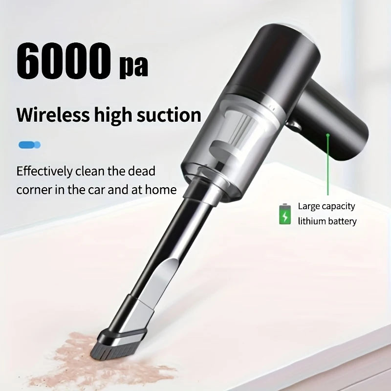 Lenovo 69000Pa 2 In 1 Cordless Handheld Vacuum Cleaner Rechargeable Portable Car Dust Blower Long Battery Cleaner For Home Pet