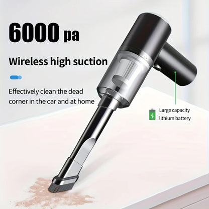 Lenovo 69000Pa 2 In 1 Cordless Handheld Vacuum Cleaner Rechargeable Portable Car Dust Blower Long Battery Cleaner For Home Pet