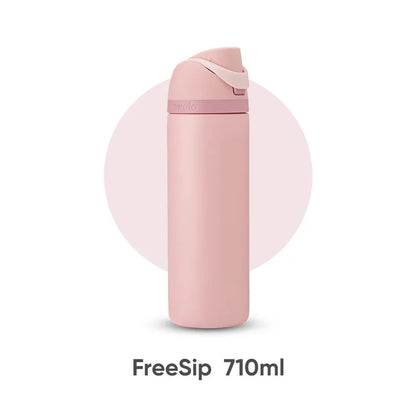 Owala portable cup, one handed open lid, large capacity water cup, straw cup, insulated cup, 710mL | Rose Quartz