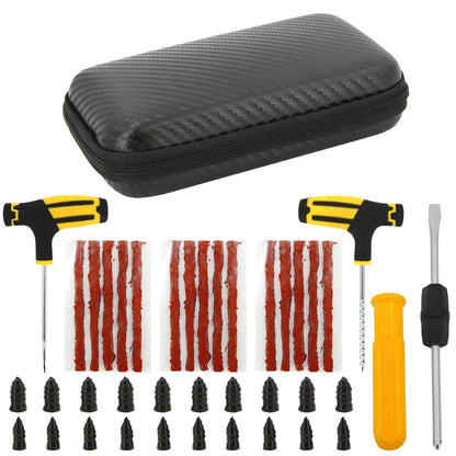 Car Tire Repair Kit with Drill Bit and Storage Bag. Motorcycle and Truck Tire Repair Tools. Quick Tire Repair Amagi