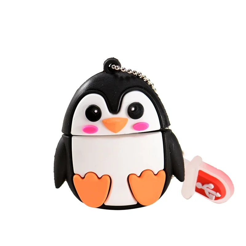 JASTER Uroczy Kreskówkowy Zwierzęcy Pendrive USB 64 GB Pingwin Kot Pamięć USB 32 GB Sowa Dinozaur Pendrive 16 GB Pszczoła Lis Pendrive 8 GB