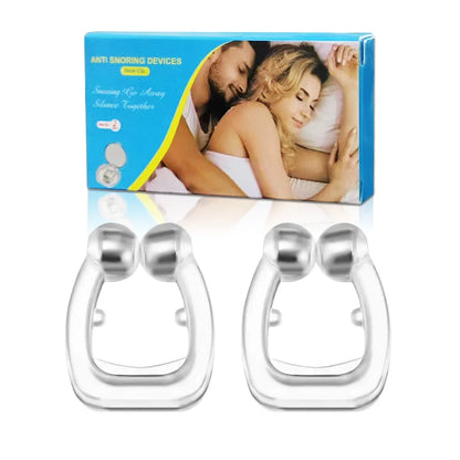 Magnetic Anti Snoring Nose Clip Silicone Snore Stopper Sleep Aid Apnea Corrector Guard with Case for Men Women Vent Blocker Clip