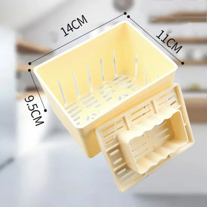 DIY Plastic Tofu Press Mould Homemade Tofu Mold Soybean Curd Tofu Making Mold With Cheese Cloth Kitchen Cooking Tool Set