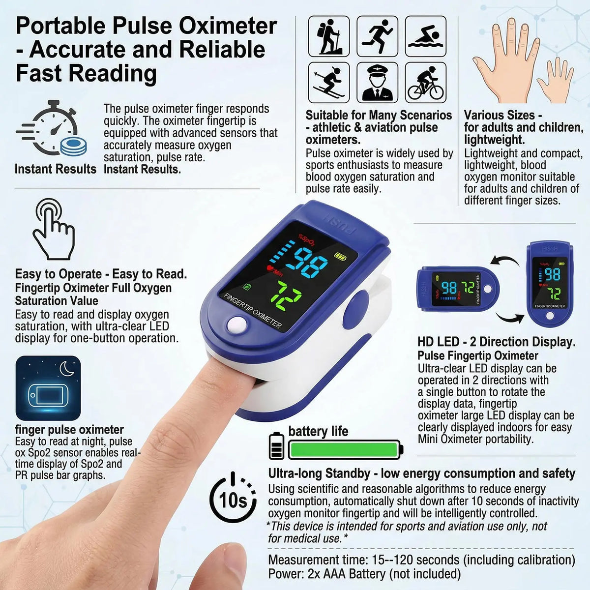 Infrared Thermometer Forehead Body Termometre Multi-function Non-contact Temperature Portable Finger Pulse Oximeter Health Care