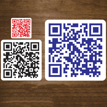 35/60PCS Personalized QR Code Stickers Upload Your Exclusive QR Code LOGO Images and Text Suitable for Weddings Birthday Parties