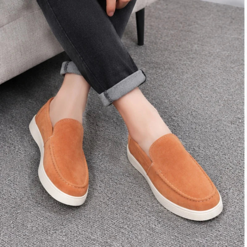 Summer Men's Casual Shoes Comfortable Platform Designer Loafers For Men Moccasins Breathable Slip-on Shoes Man Flat Office Shoes