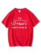 Mathematical Formula Tanc Pure Cotton Printed Fashionable Men's and Women's Short Sleeved Summer New Personalized Casual T-shirt