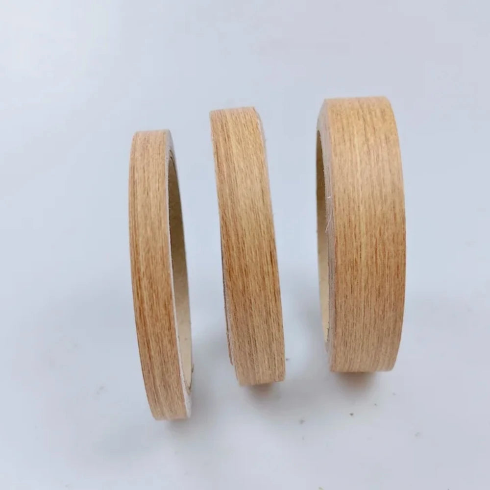 1pc 10mX1/1.5/2cm Wood Grain PVC Edge Banding Tape, Self-Adhesive Peel and Stick Furniture Edge Trim for Cabinets, Tables