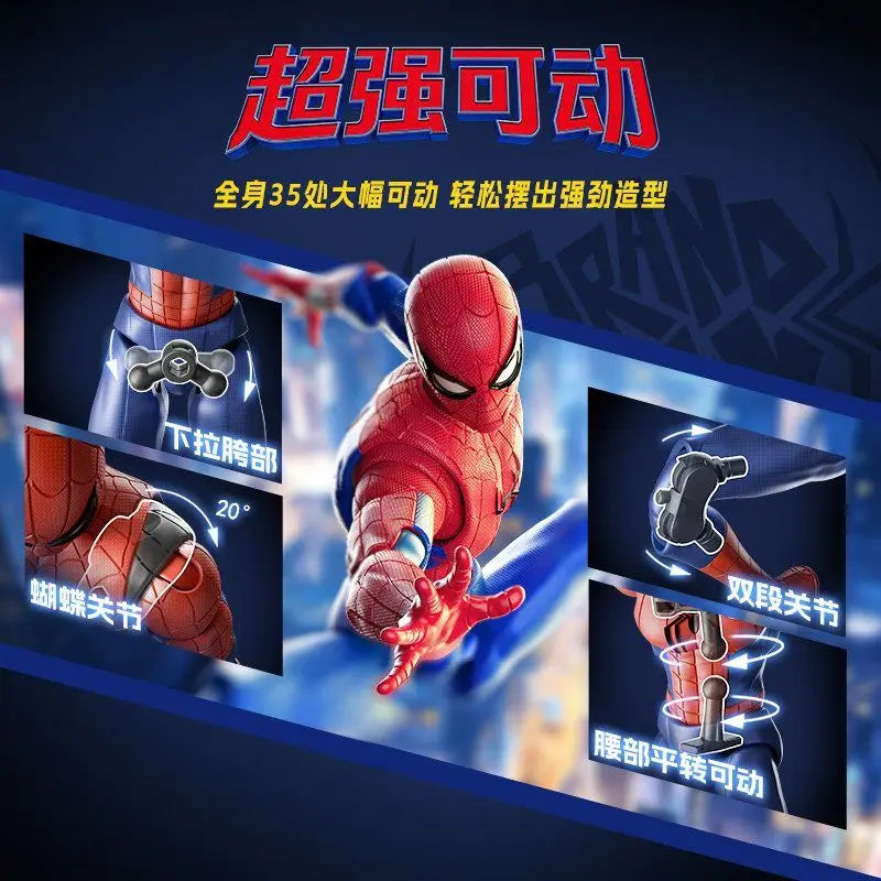 In Stock Blokees Spider Man Assembly Model Kit Brand New Day Spiderman Action Figure Peter Parker Abs Champion Class Toy Gifts