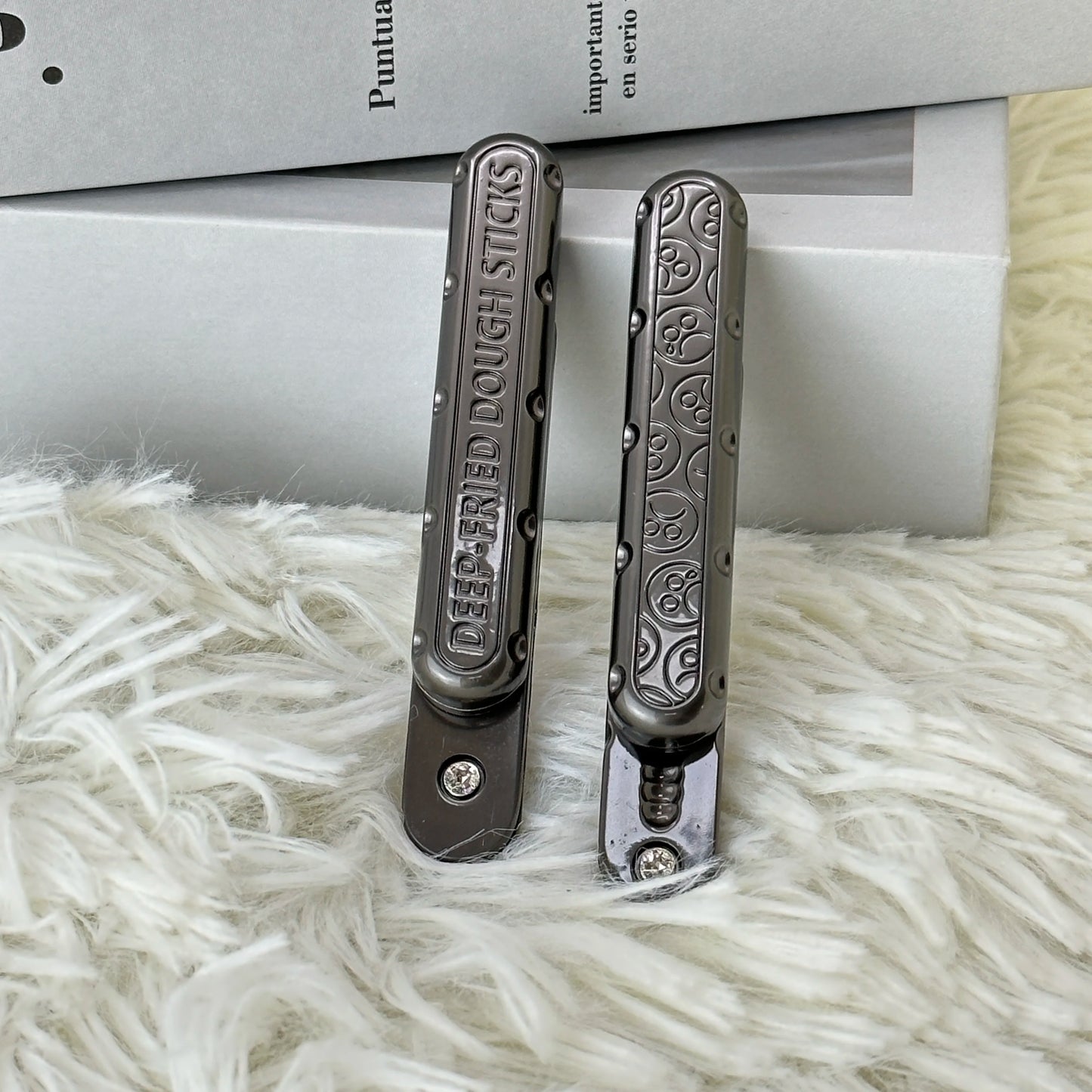 Fidget Slider Push Fried Stick PPB Desk Toy Adult Decompression Metal EDC  Metal ADHD Leisure Tactile CoinsGifts