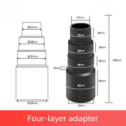 Airtight Universal Vacuum Hose Adapter 50-23mm Efficient Dust Collection Reducer Set for Power Tool Workshop Dust Free