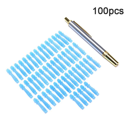 100pcs Stainless Steel Lancet Pen Adjustable Depth Blood Sampling Glucose Test Pen Lancing Device for Diabetics Blood Collect