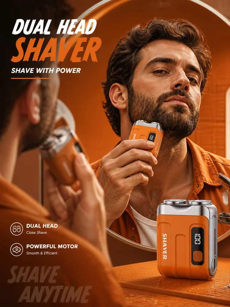 Electric Shaver Waterproof men,mini portable electric shaver accessories,rechargeable heads replacement