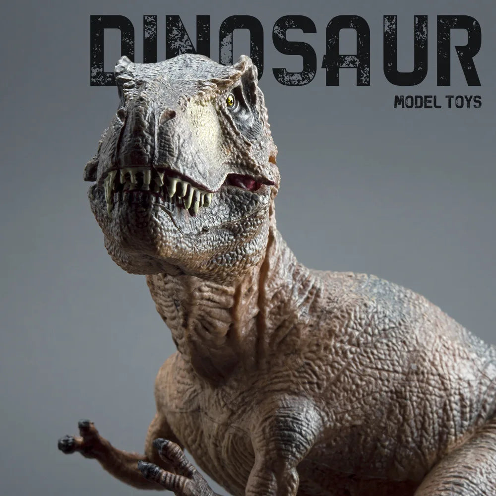 Large-Sized Tyrannosaurus Rex Dinosaur Model Realistic Solid Rubber Hand Puppet Jurassic Figurine - Decorative Gift for Kids And