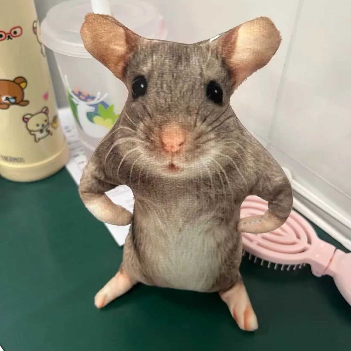Creative 10/24cm Simulated Mouse Doll Plush Cartoon Doll Soft Kawaii Nimi Animal Figure Stem Built in Skeleton Kid Gift Birthday
